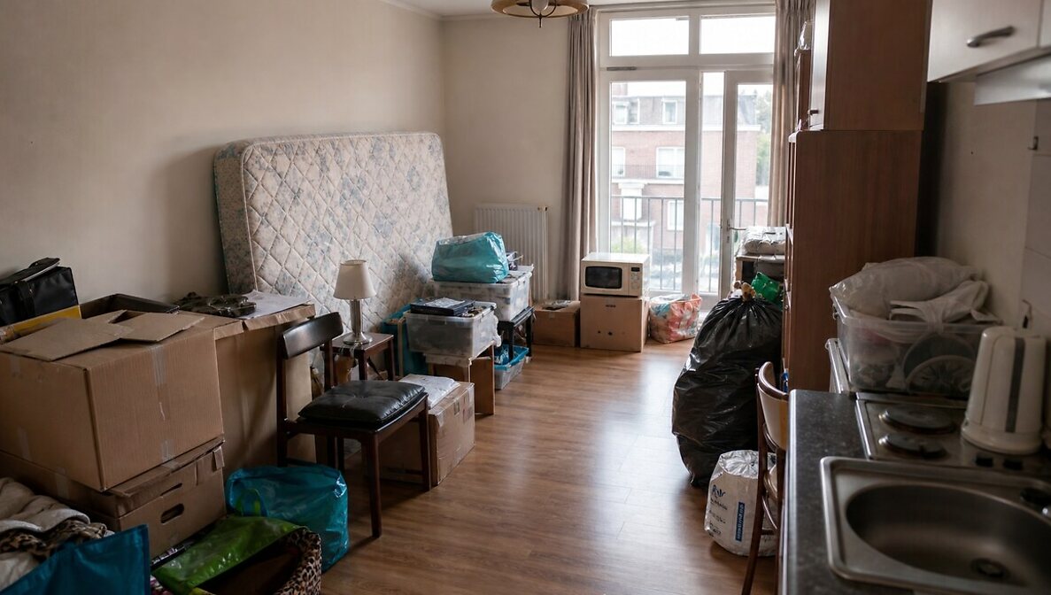 Avant le projet de débarras à Sint Niklaas - Appartement vide après changement de locataire