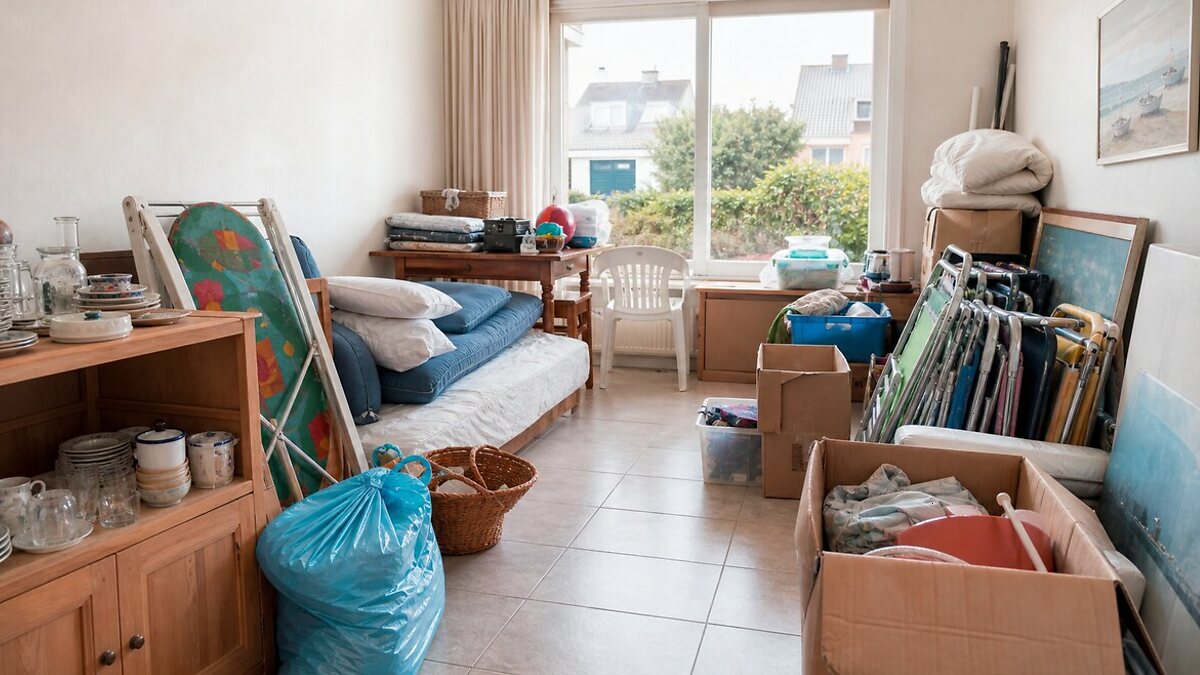 Avant le projet de débarras à Blankenberge - Appartement de vacances vidé hors saison