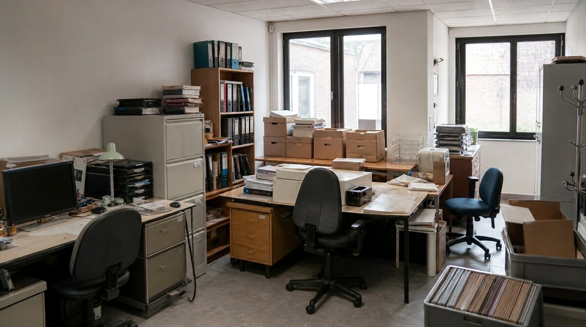 Avant le projet de débarras à Lokeren - Bureau et chambre d'amis libérés